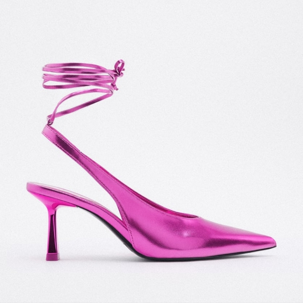 ZARA metallic pink heels - Picture 5 of 8
